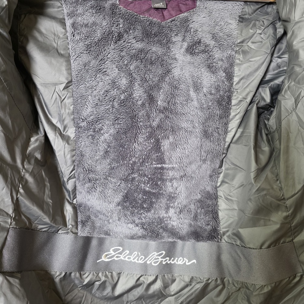 Eddie Bauer Women's Small Sun Valley Down Parka Purple Puffer Coat *No Hood* - Picture 3 of 10